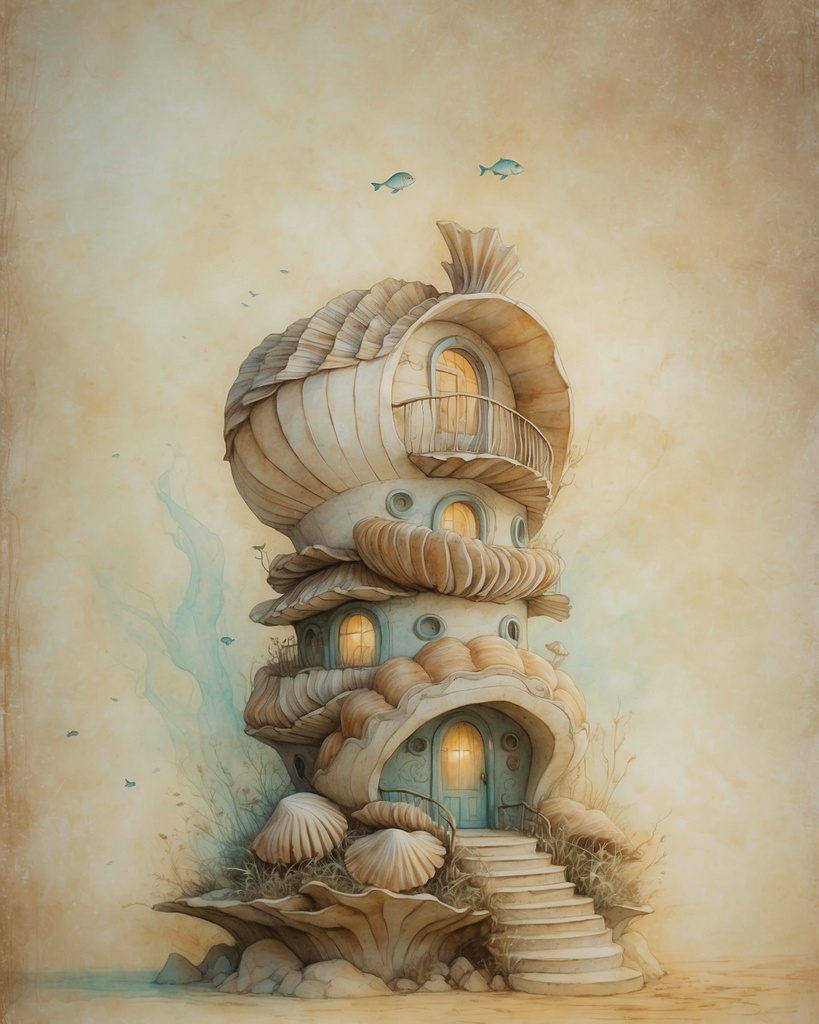 海底住居 17|Submerged Residence 17|スマホ壁紙 / Phone Wallpaper