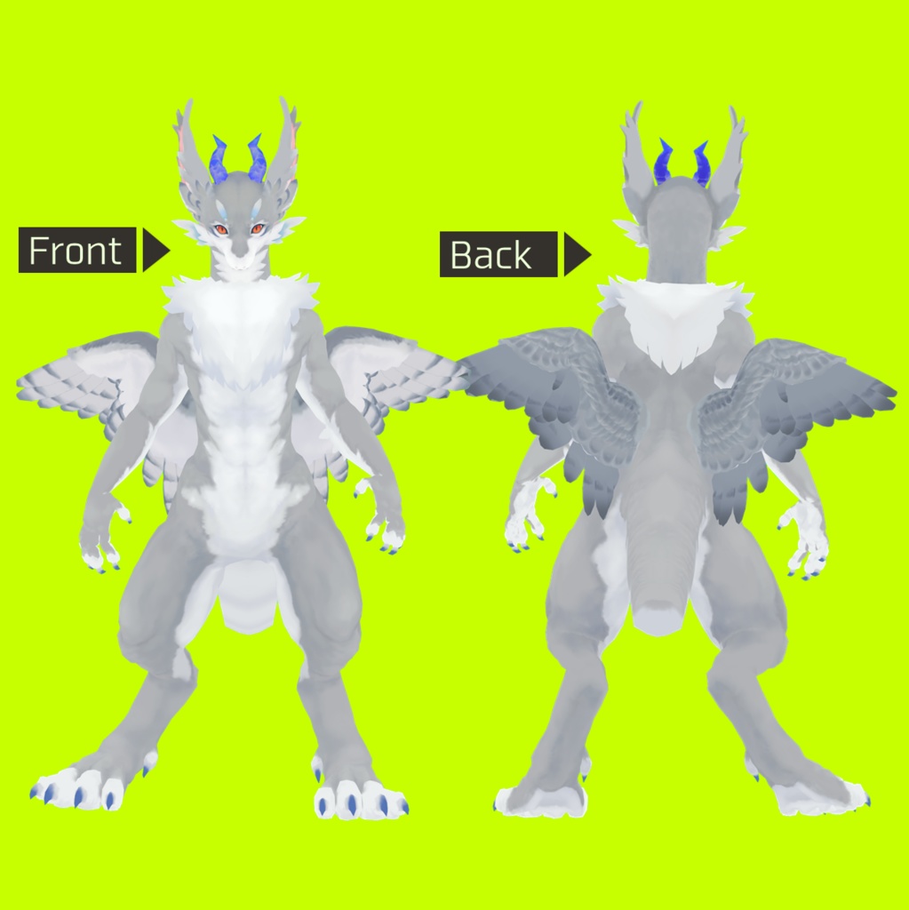 【SDK2】フリューゲルドラゴン【オリジナル3Dモデル】