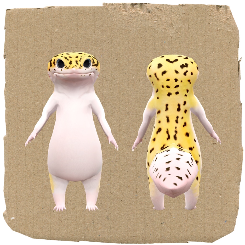 【オリジナル3Dモデル】レオパードゲッコー【Oculus Quest対応】