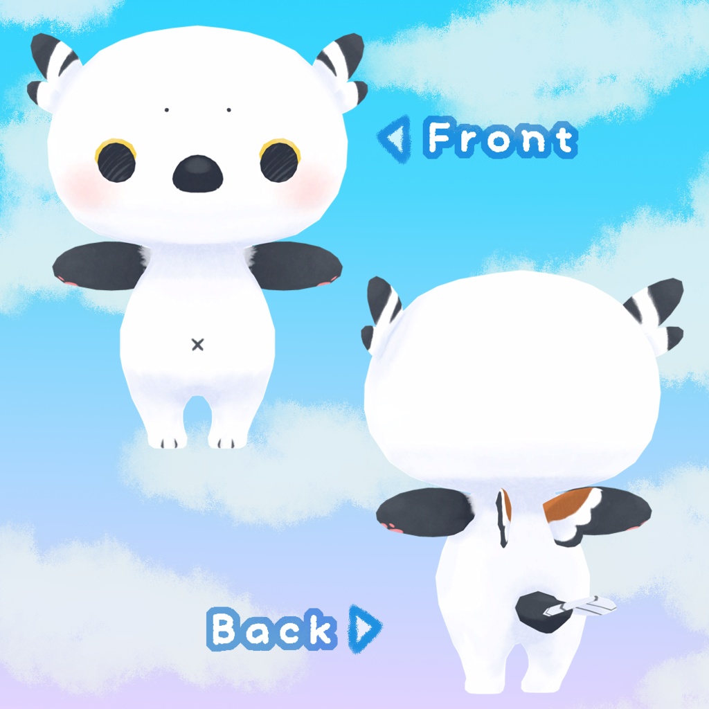 【オリジナル3Dモデル】ぐりちゅん【Oculus Quest対応】