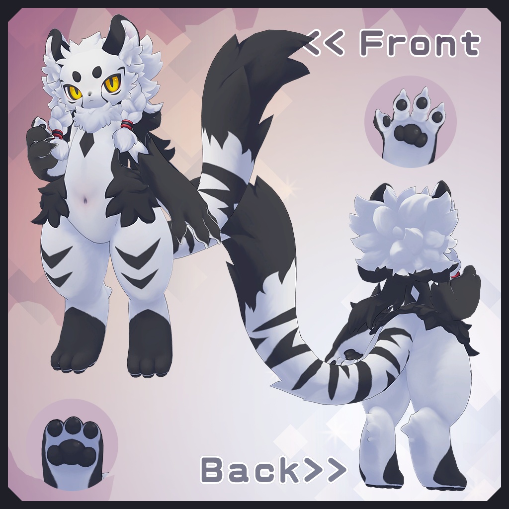 【オリジナル3Dモデル】ちびとら 【VRChat/Cluster対応】