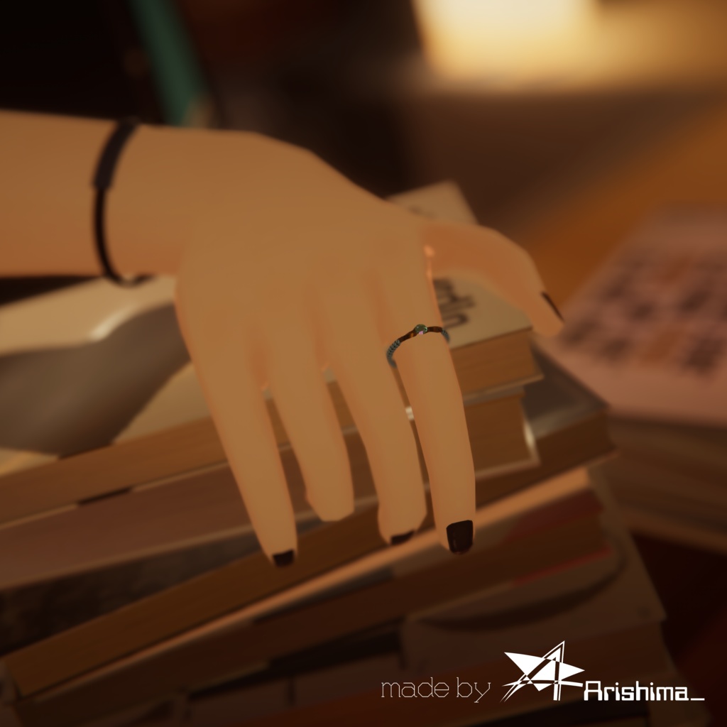 【VRChat向け】銀とダイヤの指輪(Cover-Ring)