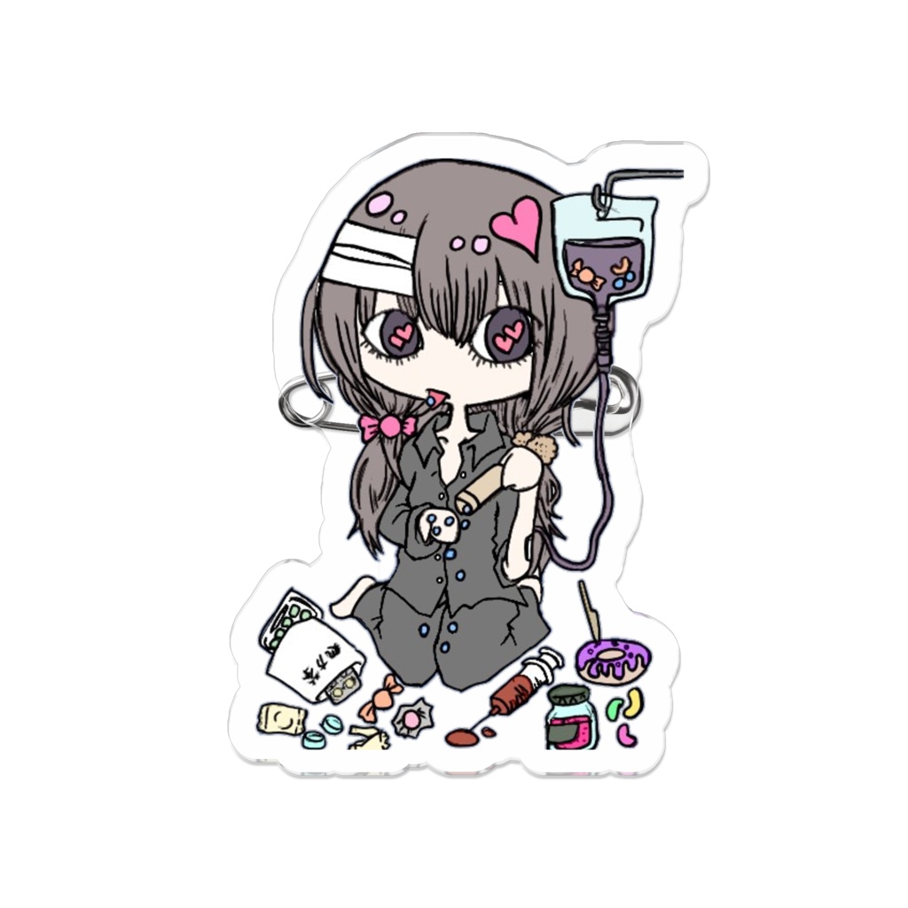 病み彼女　アクリルバッジ