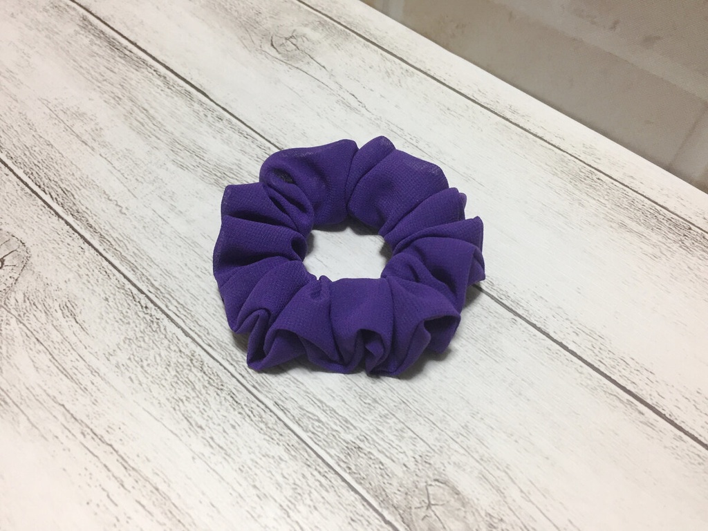 シフォンシュシュ（紫）（小さめ）
