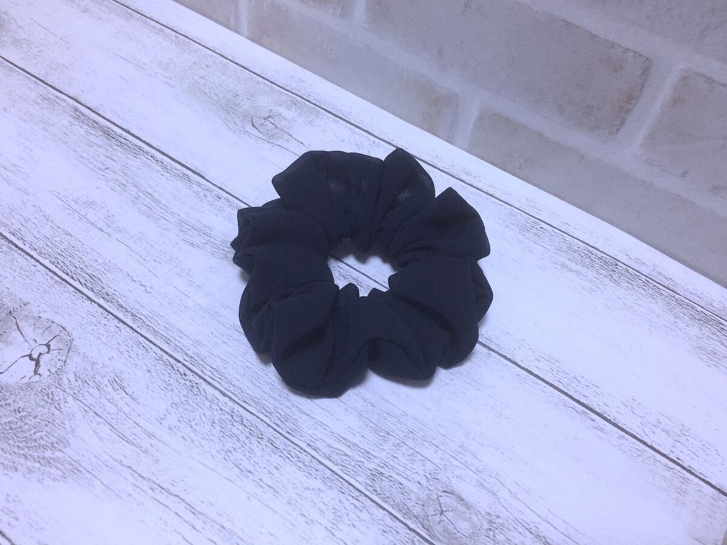 シフォンシュシュ(紺)