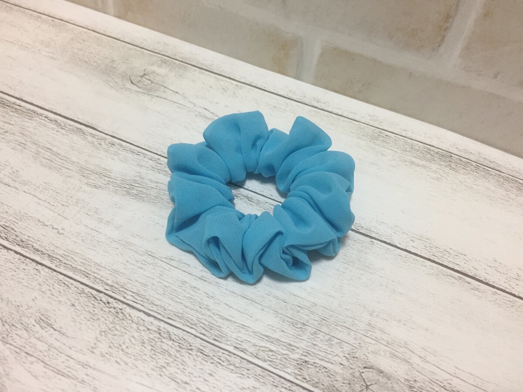 シフォンシュシュ（ターコイズ）（小さめ）