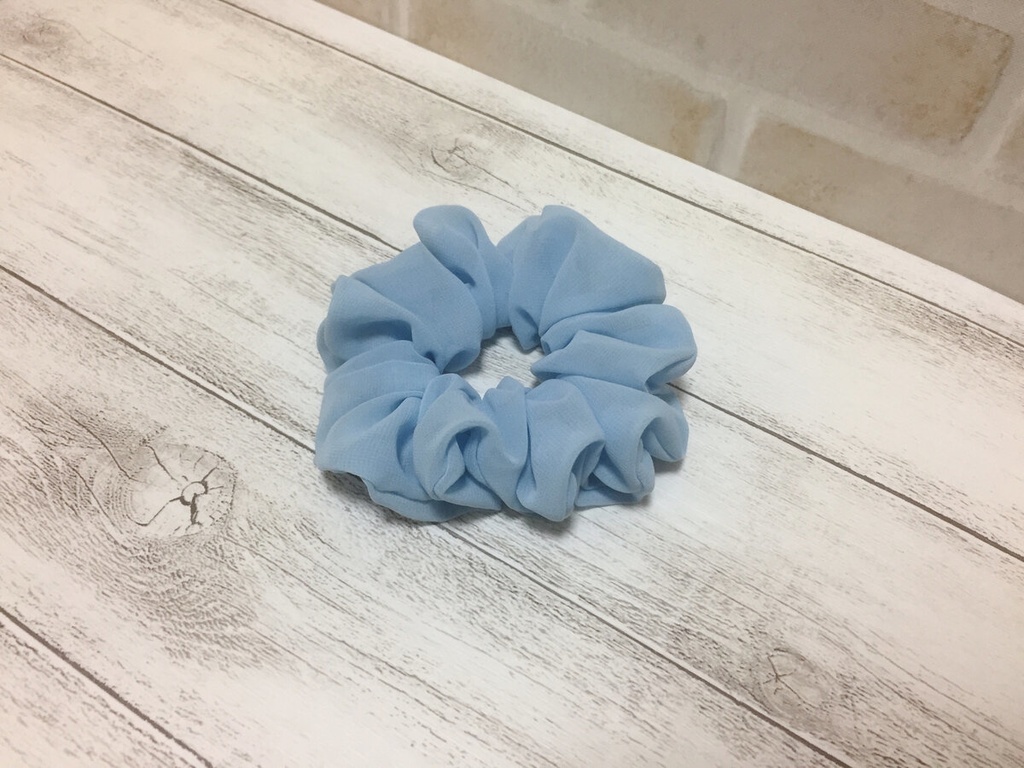 シフォンシュシュ（水色）