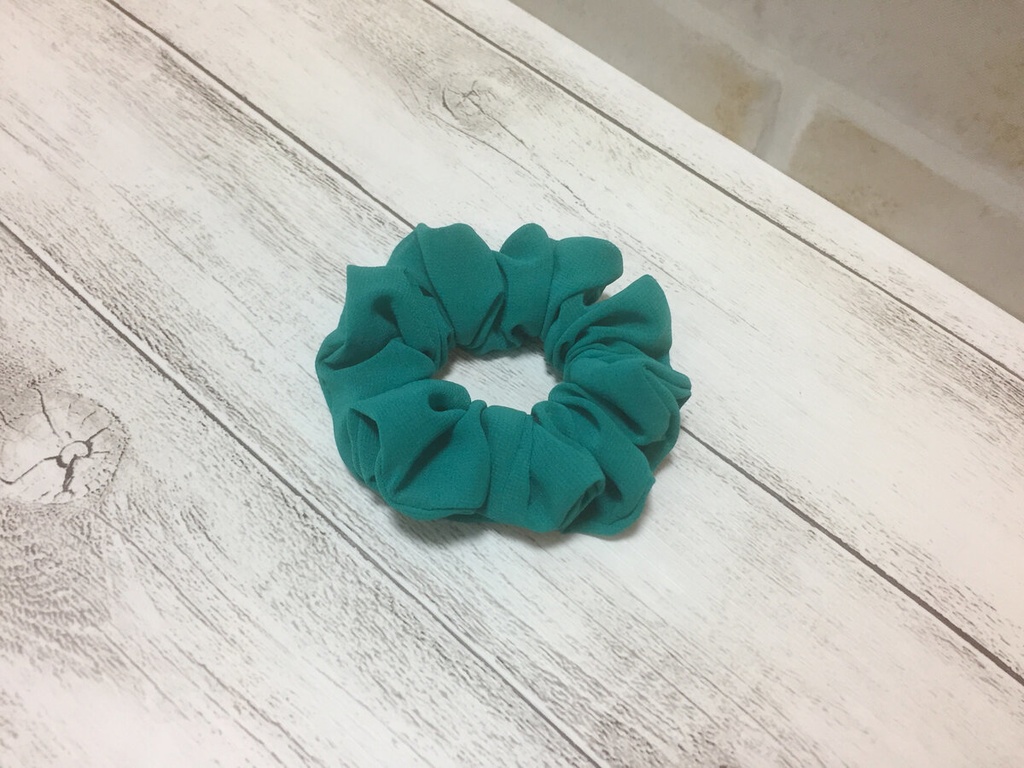 シフォンシュシュ(ジェイド)(小さめ)