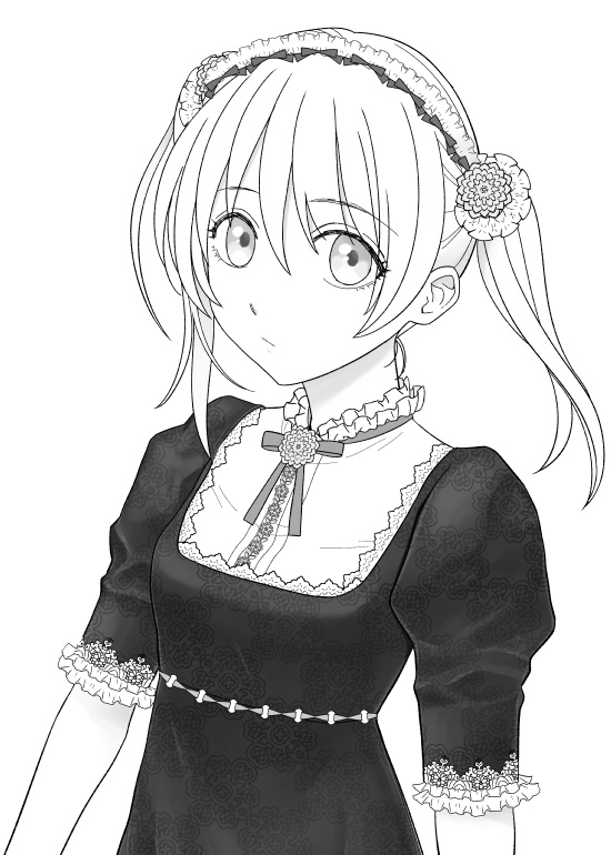 きれい過ぎないフリルとレース・フルセット