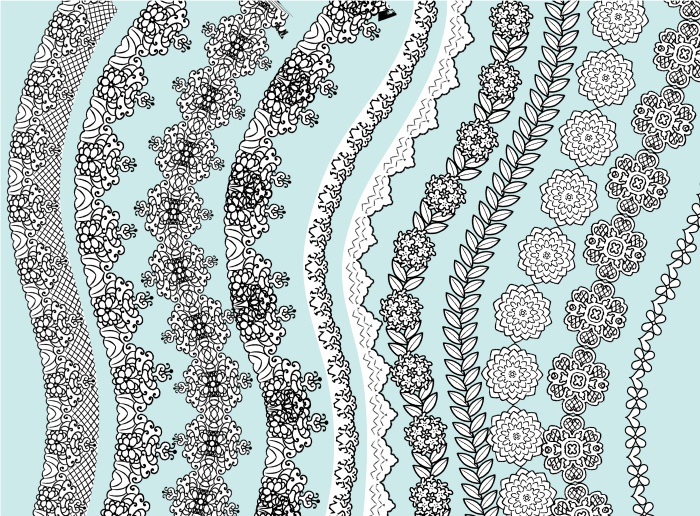 きれい過ぎないフリルとレース・フルセット