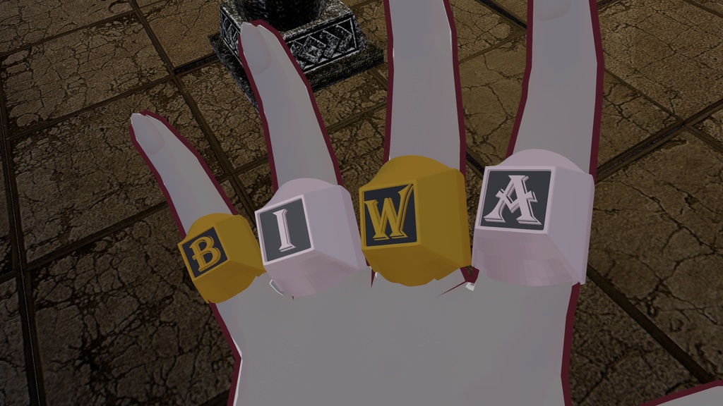 【VRChat想定】ABC.Ring【3Dモデル】