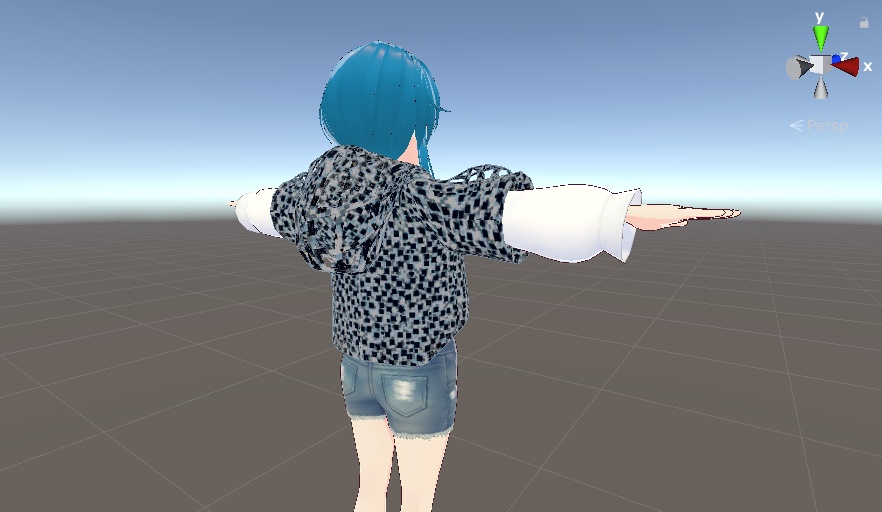 【VRChat想定】ギリーマント【3Dモデル】
