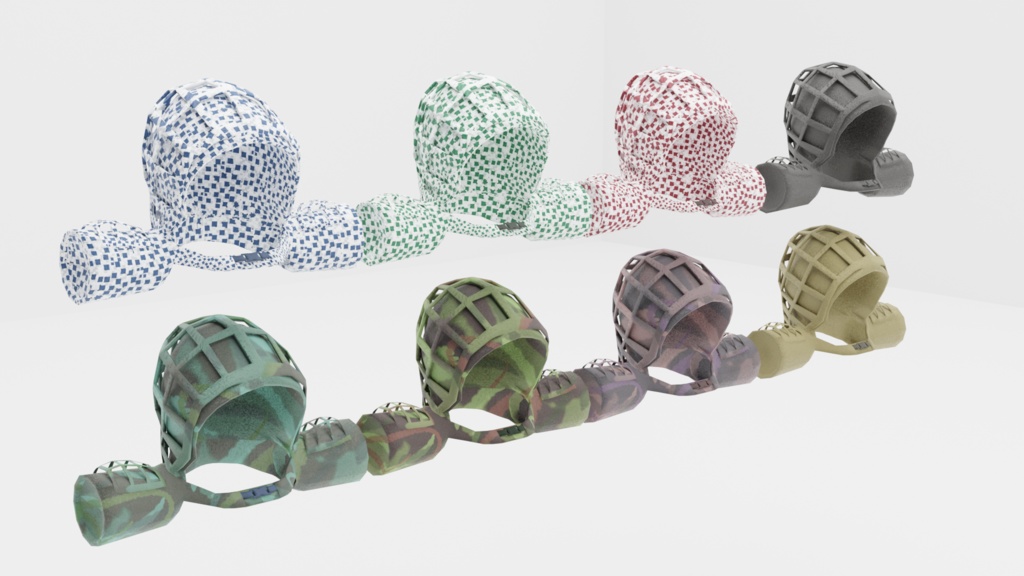 【VRChat想定】ギリーマント【3Dモデル】