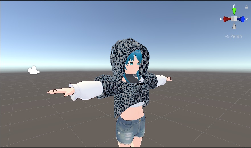 【VRChat想定】ギリーマント【3Dモデル】