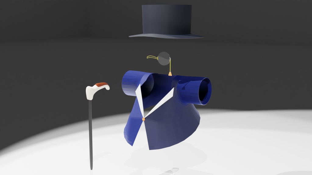 【たぬどら対応衣装】ジェントルセット【3Dモデル】