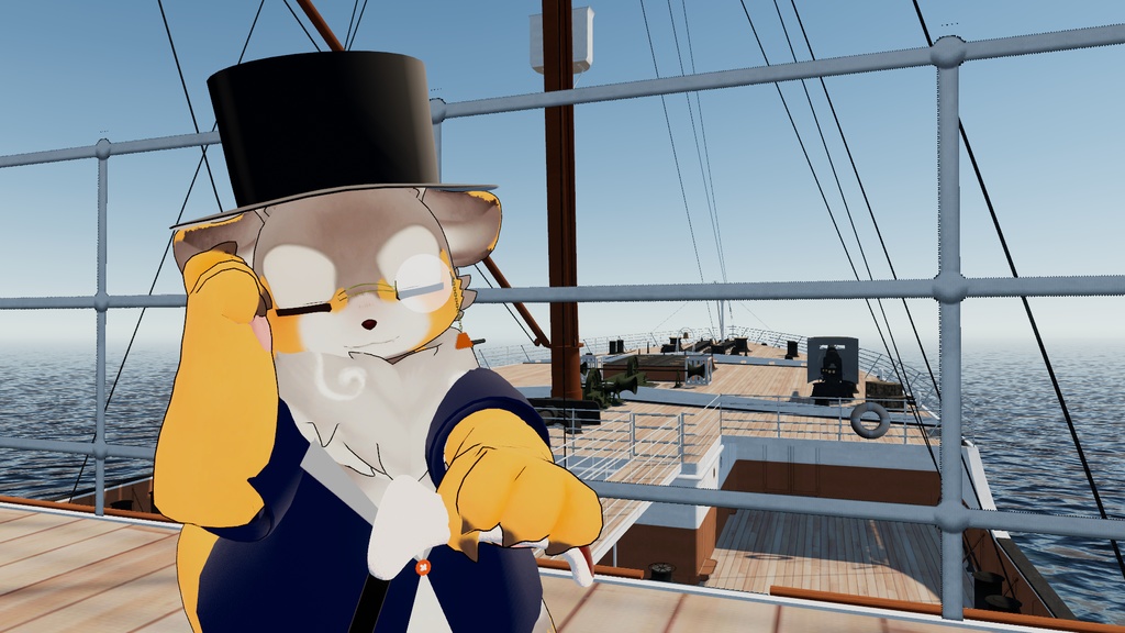 【たぬどら対応衣装】ジェントルセット【3Dモデル】