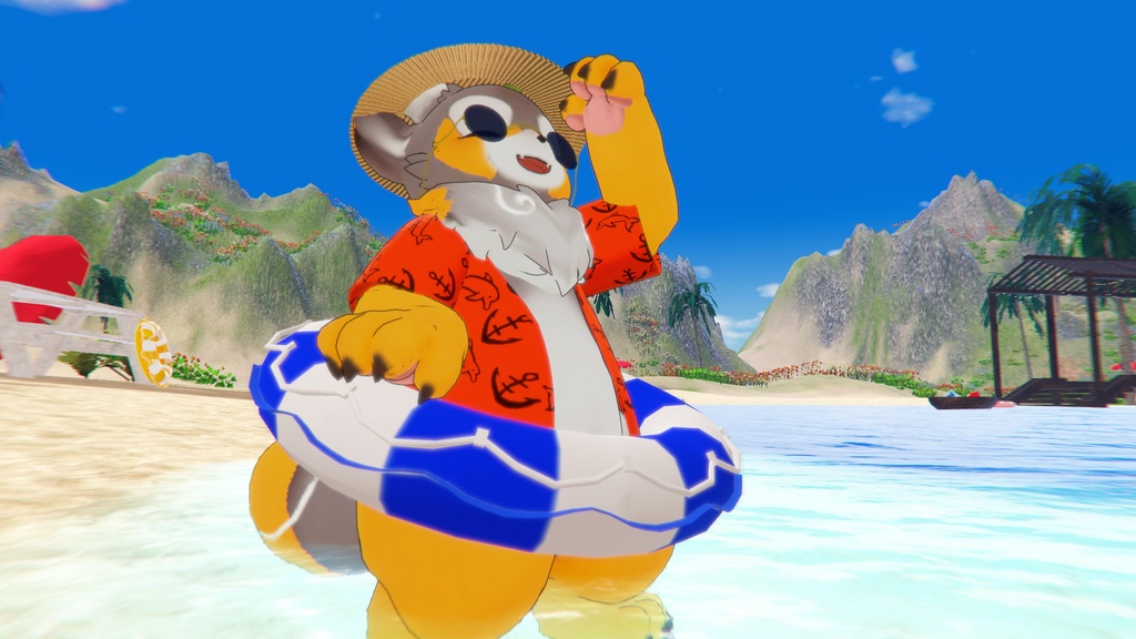 【たぬどら対応衣装】たぬどら・サマーセット【3Dモデル】