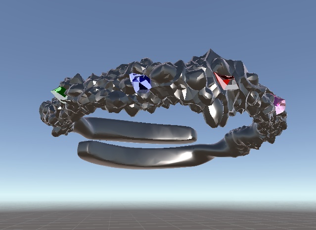 raw stone ring【VRC想定3Dアクセサリー】
