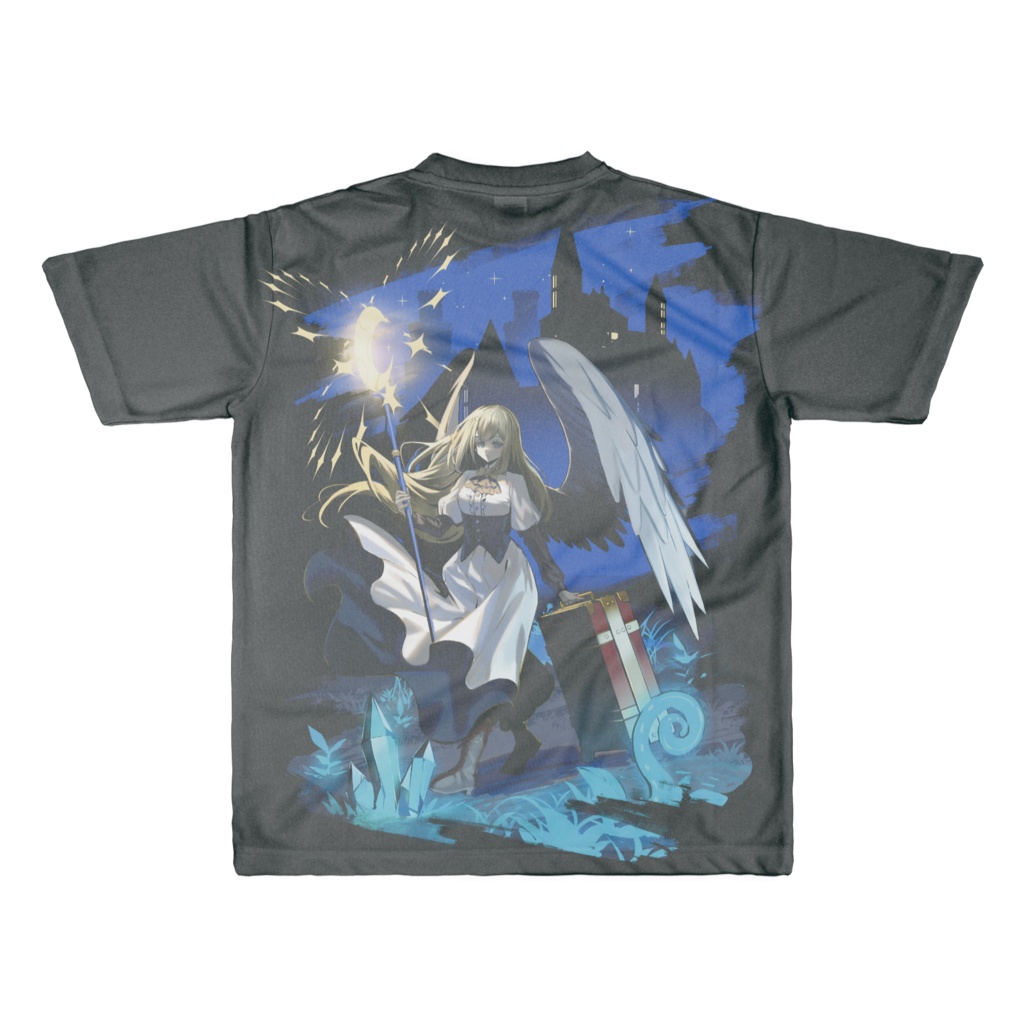 オリジナルイラストカラーTシャツ「店主シャルティア 資材調達の旅へ」