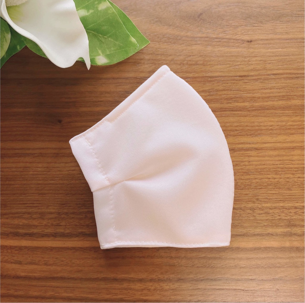 3wayハンドメイド立体マスクカバー、インナーマス。シンプルなピンク色、桜色。