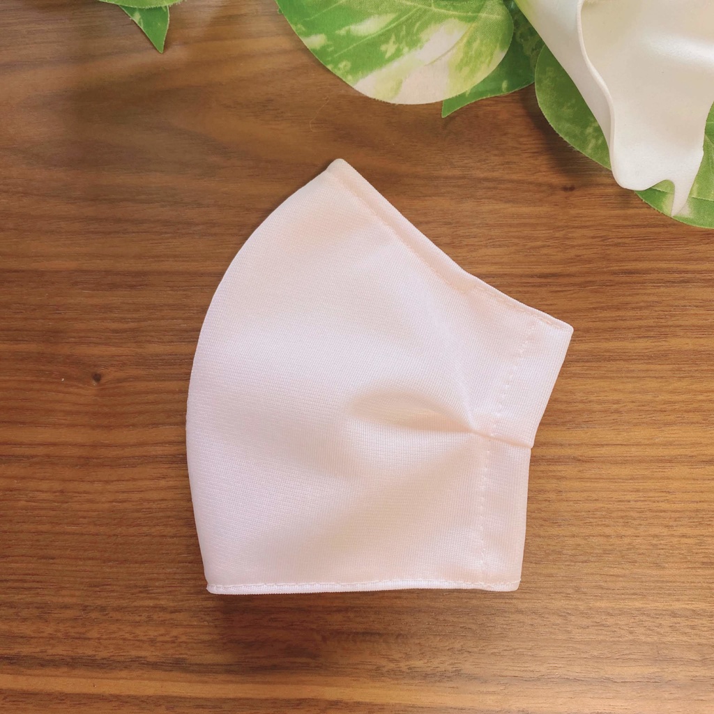 3wayハンドメイド立体マスクカバー、インナーマス。シンプルなピンク色、桜色。