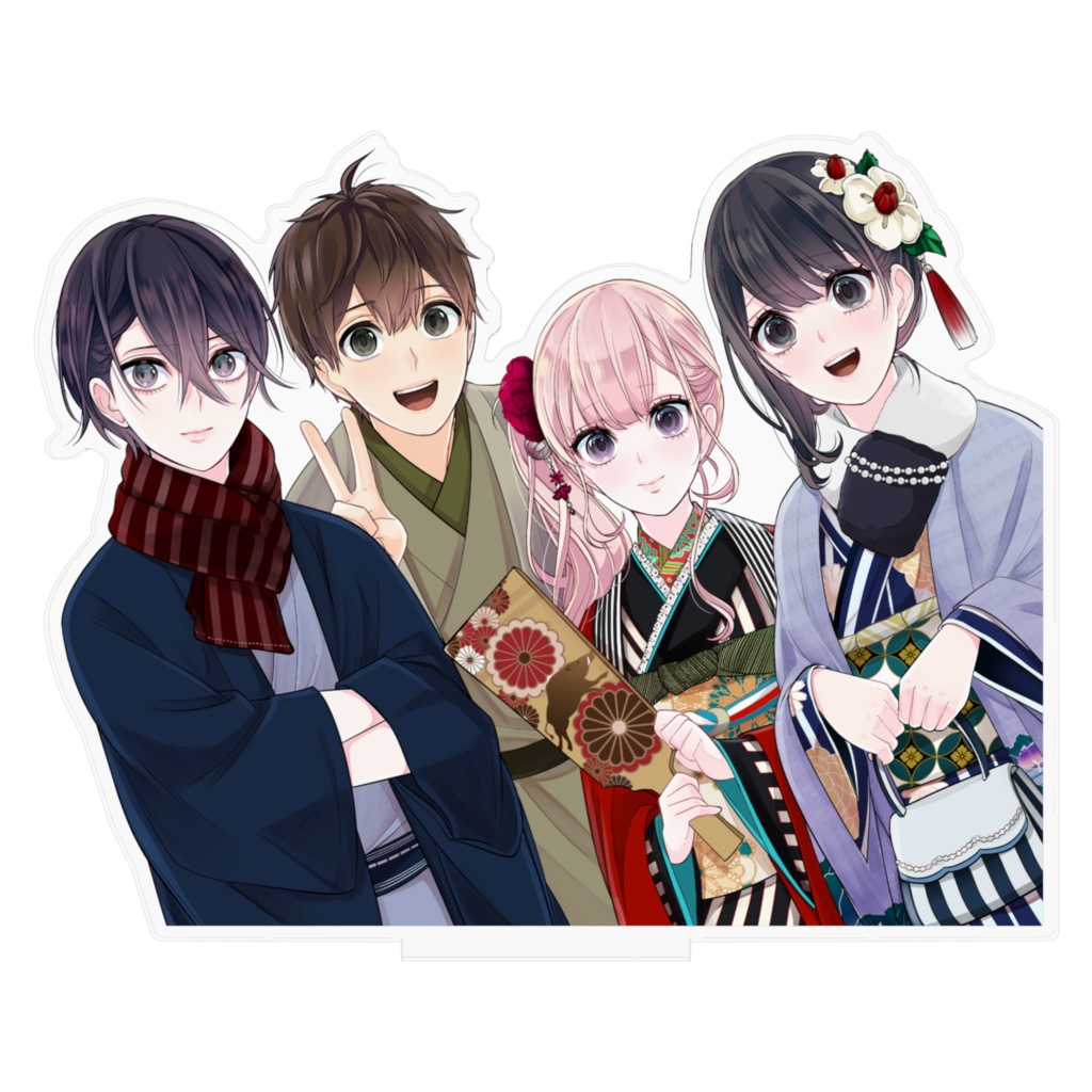 恋と嘘アクリルスタンド_和装4人