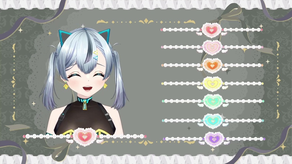 【動く】ハートビジュ―ちるプレート【7色】
