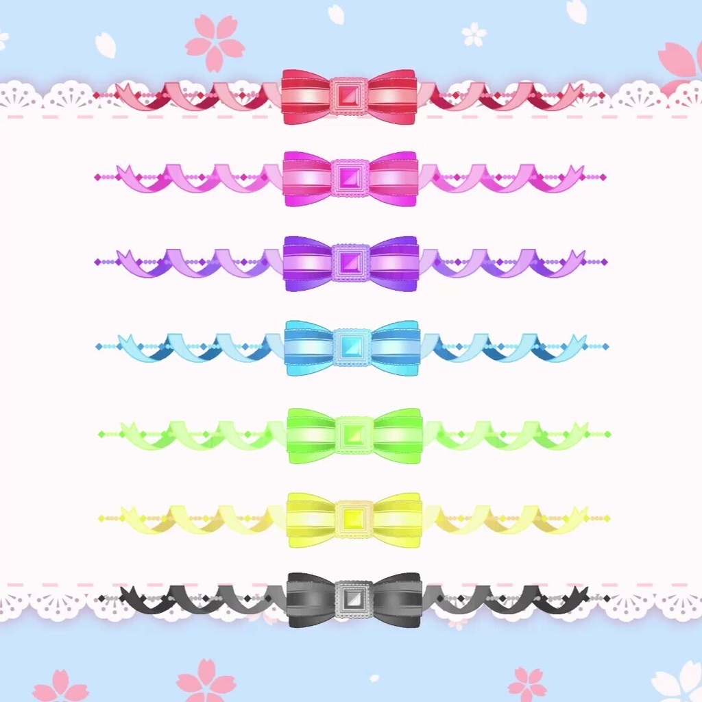 【動く】リボンちるプレート【7色】