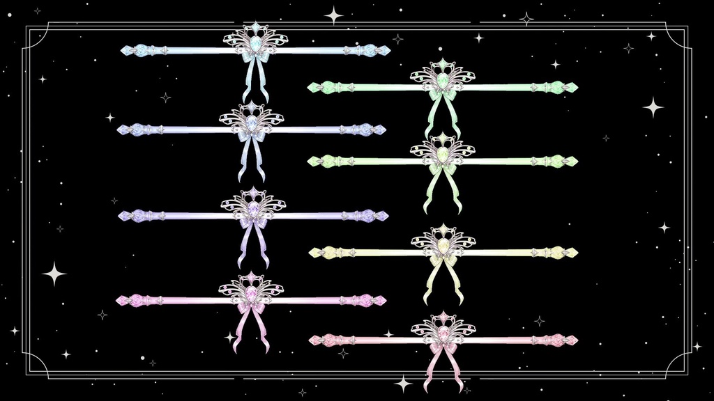 【動く】ティアラステッキちるプレート4【8色】