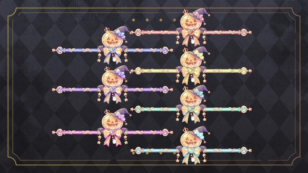 一週間無料【動く】ハロウィンステッキちるプレート1【7色】