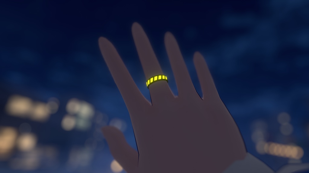 VRCアバター用3Dモデル「キープアウトリング」