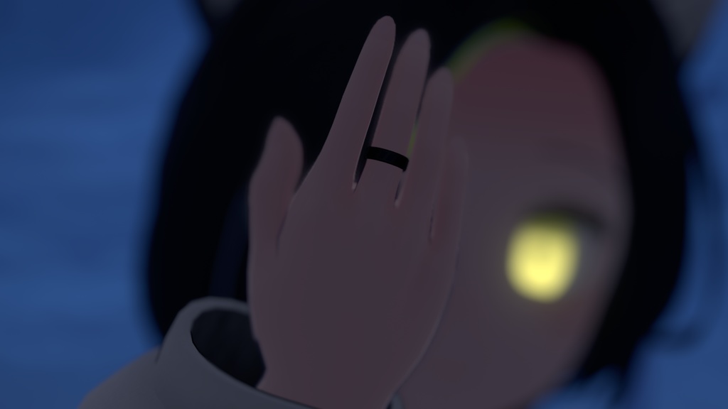 VRCアバター用3Dモデル「キープアウトリング」