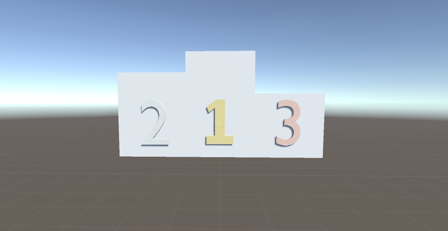 3Dモデル表彰台 Podium