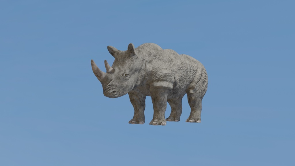 3dモデル サイ 動物 Rhino Animal Pirero Booth