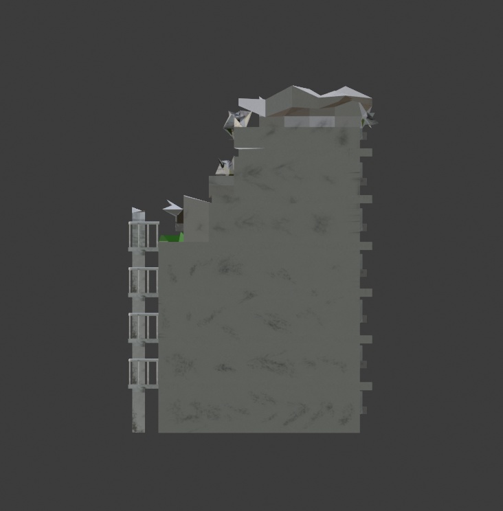 破壊されたビル 3Dモデル Destroyed building