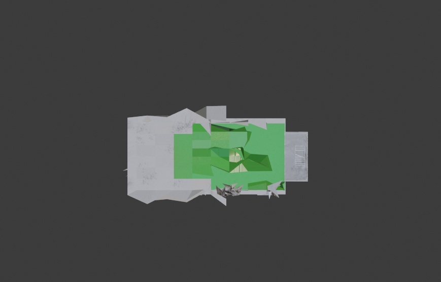 破壊されたビル 3Dモデル Destroyed building