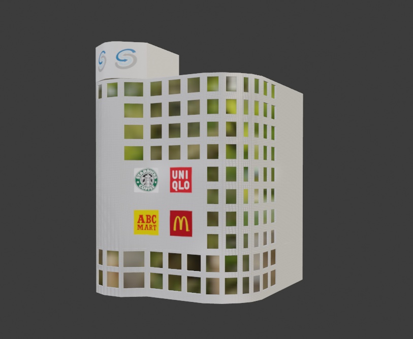 ショッピングモール 3Dモデル Shopping mall 建物 ビル