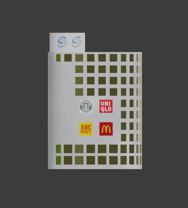 ショッピングモール 3Dモデル Shopping mall 建物 ビル