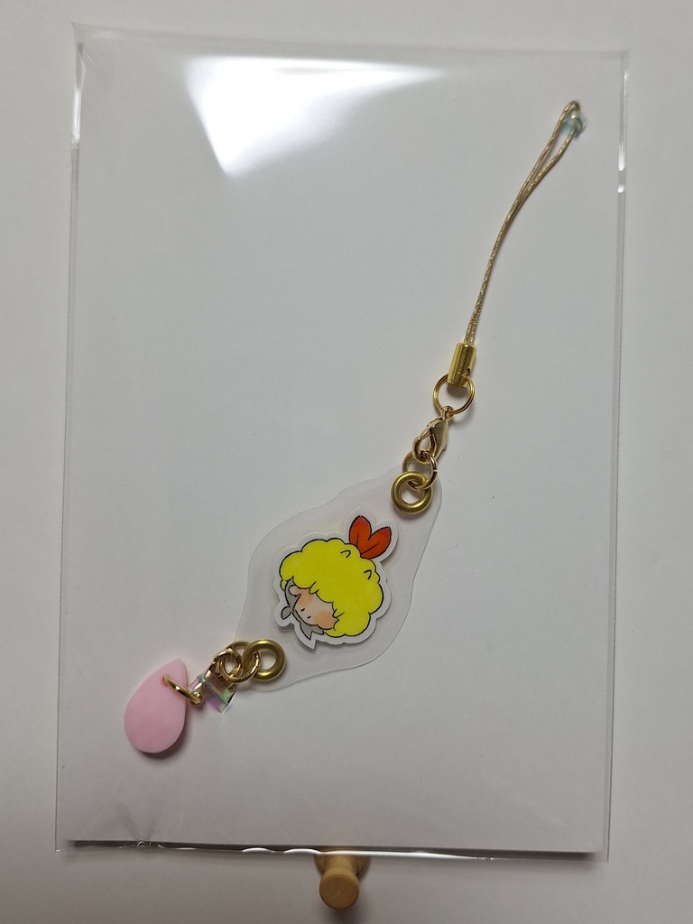 えび天★ラミカストラップ(しずくチャームのカラーはランダム)