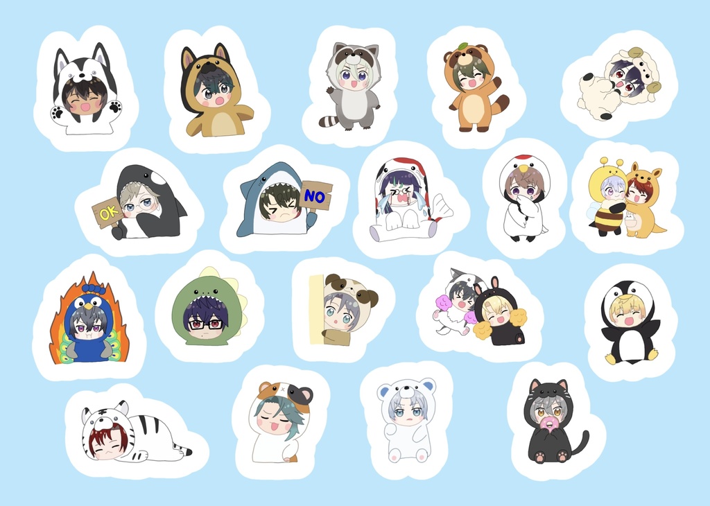 東京ディバオールキャラ ハーフカットシール