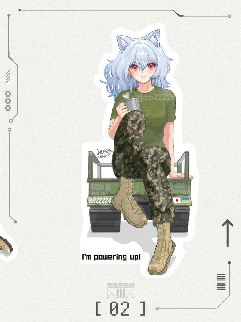 NEKOMIMI UNMANNED SYSTEMS | ねこみみステッカーセット