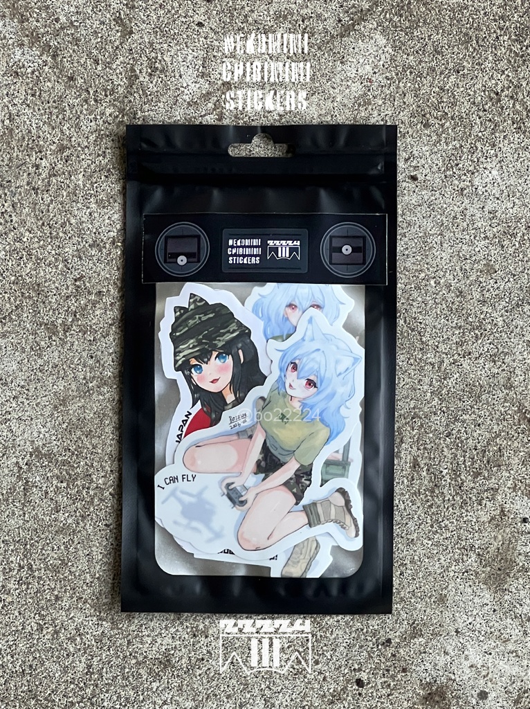 NEKOMIMI UNMANNED SYSTEMS | ねこみみステッカーセット
