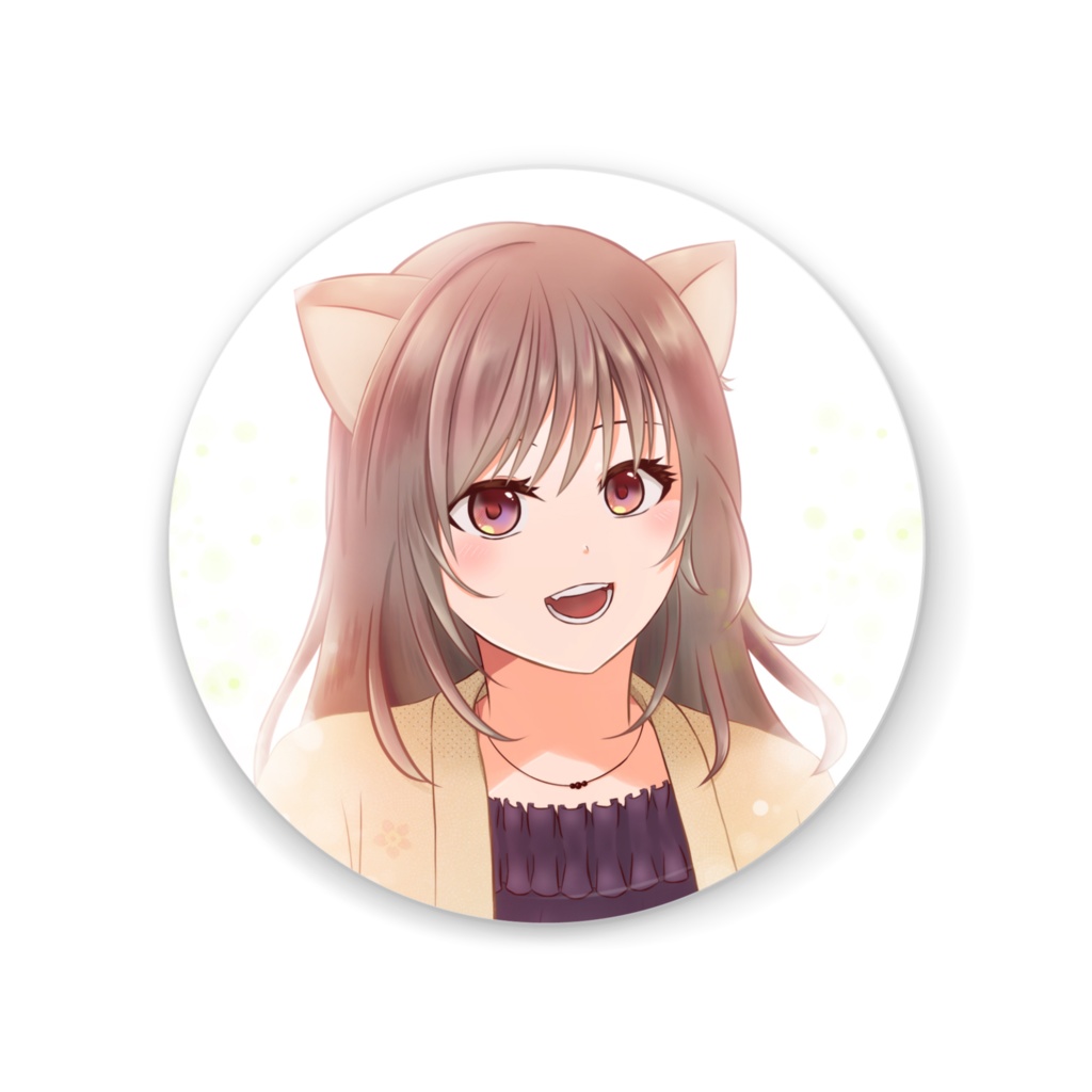 ねこ耳女子缶ミラー