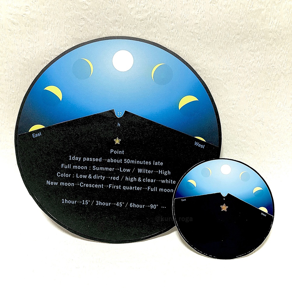 月の位置と形の簡易早見盤　作成キットの案内画像