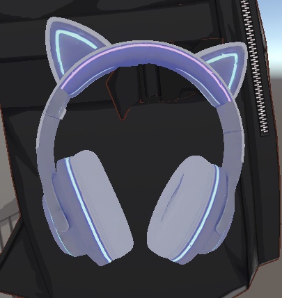 [無料] シンプル ねこみみヘッドフォン 猫耳 ネコミミ 小物 オブジェクト 