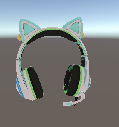 [無料] シンプル ねこみみヘッドフォン マイク付き 猫耳 ネコミミ 小物 オブジェクト