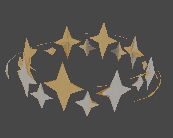 [VRC想定] 星の冠 ヘイロー シンプルヘイロー 小物 輪っか  