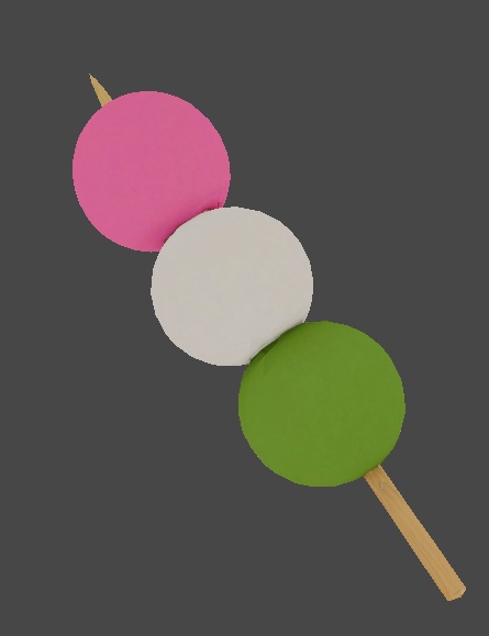 [VRC想定] シンプル 3色だんご 小物 飾り