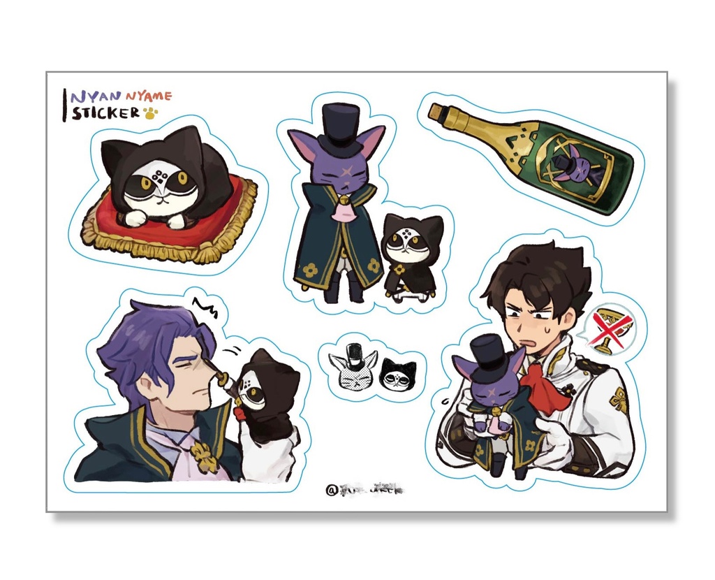 にゃんにゃめステッカー