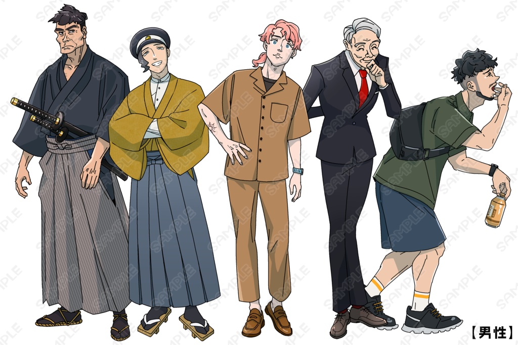 TRPGで使える立ち絵素材_全身セット①